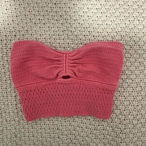 American Eagle Outfitters Pink Knit Crop Top